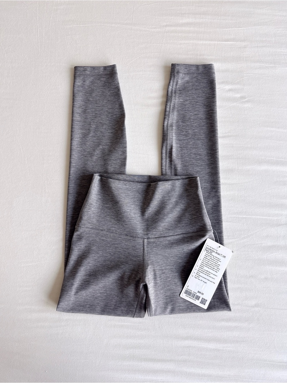 NWT lululemon Align High-Rise Pant 25" Heathered Core Medium Grey Size 2